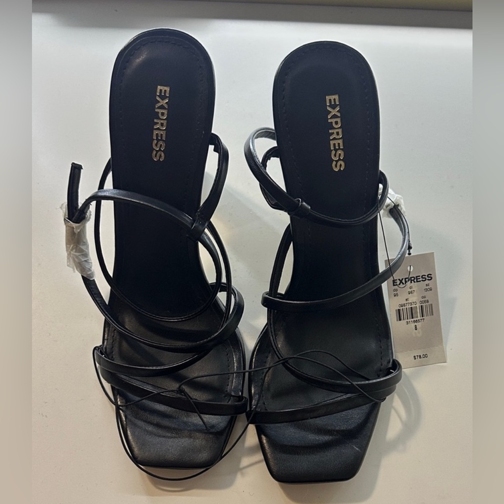 Express strappy heels. Wore once!